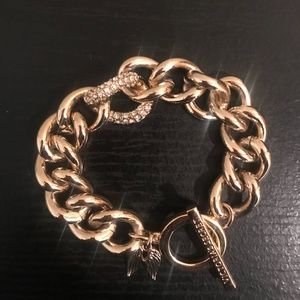 Victoria Secret Gold Tone Chunky Link Bracelet
